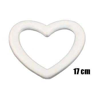 POLYSTYRÉNOVÝ SRDCOVÝ VENIEC, 9 KUSOV, BIELY