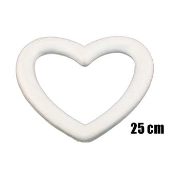 POLYSTYRÉNOVÝ SRDCOVÝ VENIEC, 5 KUSOV, BIELY