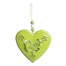 KOVOVÁ DEKORÁCIA ZÁVESNÉ SRDCE ZELENÁ