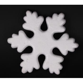 POLYSTYRÉNOVÁ SNEHOVÁ VLOČKA, SADA 19 KUSOV, BIELA