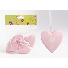 PLASTOVÉ DEKORAČNÉ SRDCE 6 KUSOV RUŽOVÉ