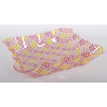 PLASTOVÁ MISKA OBDĹŽNIK ŽLTÁ/ČERVENÁ