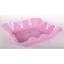 PLASTOVÁ MISKA S OBDĹŽNIKOVÝMI BODKAMI RUŽOVÁ