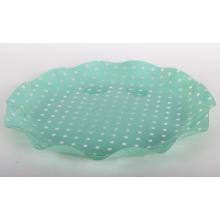 PLASTOVÁ MISKA OKRÚHLA BODKY ZELENÁ