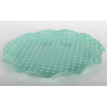 PLASTOVÁ MISKA OKRÚHLA BODKY ZELENÁ