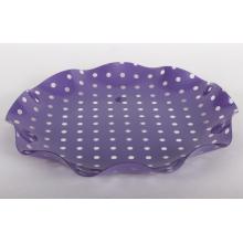 PLASTOVÁ MISKA S OKRÚHLYMI BODKAMI FIALOVÁ