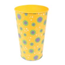 PLECHOVÝ KVETINÁČ VYSOKÁ ŽLTÁ