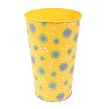 PLECHOVÝ KVETINÁČ VYSOKÁ ŽLTÁ