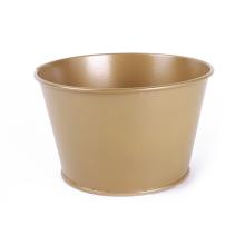 Plechový kvetináč KRUHOVÉ ZLATO