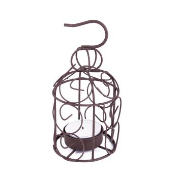 KOVOVÝ DRŽIAK SVIEČKY KLIETKA OKRÚHLA ZÁVESNÁ