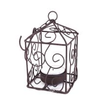 KOVOVÝ SVIETNIK KLIETKA ČIERNA