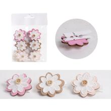 DREVENÝ DEKOR KVET S PINZETOU 6 KUSOV