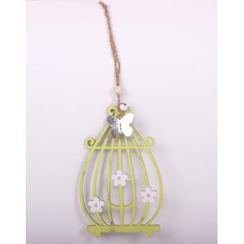 DEKOR DREVENÁ KLIETKA ZELENÁ