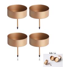 SVIEČKOVÁ SÚPRAVA S HROTOM, 4 KUSY, MATNÁ ZLATÁ