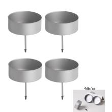 SVIEČKOVÁ SÚPRAVA S HROTOM, 4 KUSY, MATNÁ STRIEBORNÁ