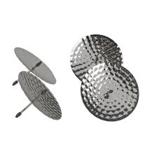 SADA SVIEČOK, 4 KUSY, VZOR HEXA, LESKLÁ STRIEBORNÁ