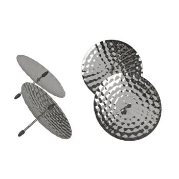 SADA SVIEČOK, 4 KUSY, VZOR HEXA, LESKLÁ STRIEBORNÁ