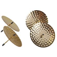 SADA SVIEČOK, 4 KUSY, VZOR HEXA, LESKLÁ ZLATÁ