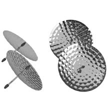 SADA SVIEČOK, 4 KUSY, VZOR HEXA, LESKLÁ STRIEBORNÁ