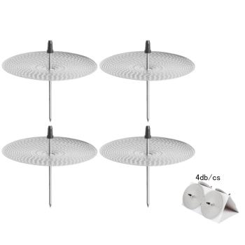 SADA TYČINIEK NA SVIEČKY, 4 KUSY, VRÚBKOVANÁ, MATNÁ STRIEBORNÁ