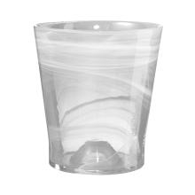 SKLENENÝ KVETINÁČ NA ORCHIDEU, SALINAS, MRAMOROVÁ BIELA