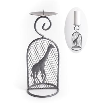 KOVANÝ SVIETNIK ŽIRAFA ČIERNA