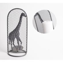 KOVANÝ SVIETNIK VEĽKÝ ŽIRAFA ČIERNY