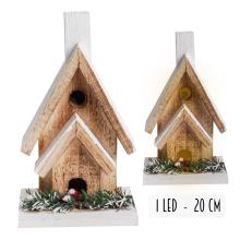 OSVETLENÝ DREVENÝ DVOJDOM, S LED, S CHÉMIOU