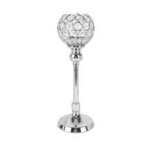 CHRÓMOVÝ KRIŠTÁĽOVÝ SVIETNIK S PODSTAVCOM, GUĽOVÝ
