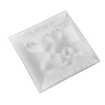 SKLENENÁ MISKA ŠTVORCOVÝ ĽADOVÝ KVET