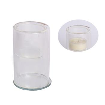 SKLENENÝ SVIETNIK VALCOVÁ ZRKADLOVÁ ZÁKLADŇA