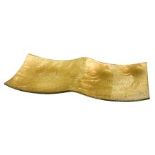 SKLENENÝ SVIETNIK S VŠÍVANOU ZLATOU 24X12