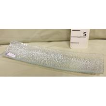 SKLENENÁ MISKA S VLNITOU STRIEBORNOU TEHLOU 34X9