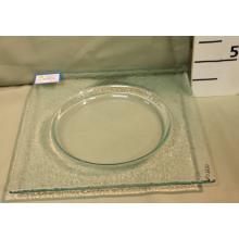 SKLENENÝ SVIETNIK TRANSPARENTNÝ ZVLNENÝ 19X19