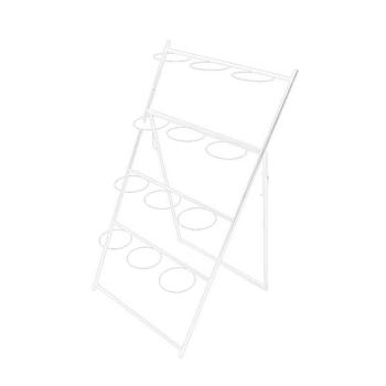 KOVOVÝ STOJAN NA KVETINÁČ BIELY