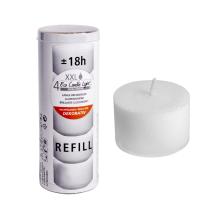 SADA NÁPLNÍ DO ČAJOVÝCH SVIEČOK "ECO" XXL, 4 KUSY, BIELA, 18 HODÍN HORENIA