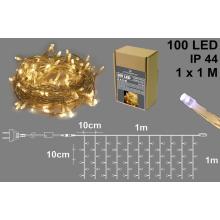 LED RAD VERTIKÁLNE TRANSPARENTNÉ 100LED TEPLÁ ŽIARA