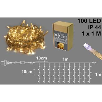 LED RAD VERTIKÁLNE TRANSPARENTNÉ 100LED TEPLÁ ŽIARA