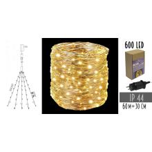 VIEDOL VONKAJŠIE DRÔTENÉ SVETLO 600 VIEDOL TEPLÁ BIELA STMIEVATEĽNÉ S ADAPTÉROM, TEPLÉ SVETLO