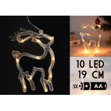 SVIETIACA FIGÚRKA SOBA, RÚRKOVÁ, 10 LED, NA BATÉRIE, TEPLÉ BIELE SVETLO