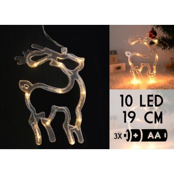 SVIETIACA FIGÚRKA SOBA, RÚRKOVÁ, 10 LED, NA BATÉRIE, TEPLÉ BIELE SVETLO