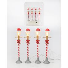 SVIETIACI SVIETNIK S LED DIÓDOU, BATÉRIE, SADA 4 KUSOV, KLOBÚK SANTA CLAUS