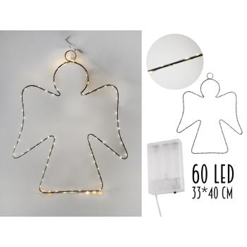 SVIETIACI DRÔTOVÝ ANJEL, 60 LED