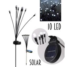 ZÁHRADNÉ SOLÁRNE, BOBUĽA 10 LED, TEPLÁ BIELA