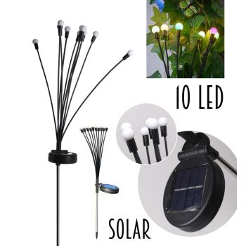 ZÁHRADNÉ SOLÁRNE, BOBUĽOVITÉ 10 LED, FAREBNÉ