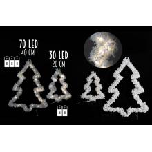 OSVETLENÁ BOROVICA S LED SADOU 2, ZASNEŽENÁ