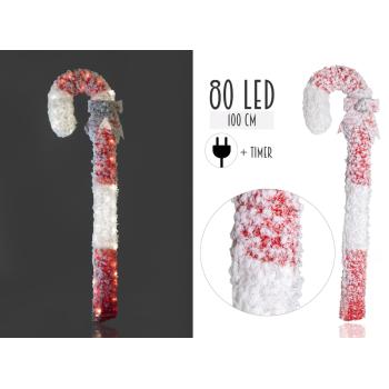 OSVETLENÁ VYCHÁDZKOVÁ PALICA S LED DIÓDOU, ZASNEŽENÁ