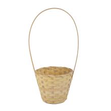 BAMBUSOVÝ PRÚTENÝ KÔŠ, OKRÚHLY, S VEĽKOU VÝLEVKOU, S PODŠÍVKOU, PRÍRODNÝ