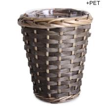 PRÚTENÝ KVETINÁČ NA ORCHIDEU S PLASTOVOU VLOŽKOU, SVETLOHNEDÝ