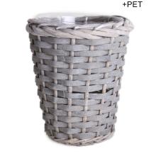 PRÚTENÝ KVETINÁČ NA ORCHIDEU S PLASTOVOU VLOŽKOU, SIVÝ